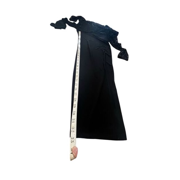 Boohoo lace Top  Low  Scalloped V Jumpsuit Black Sz 12 NWT - Picture 6 of 7